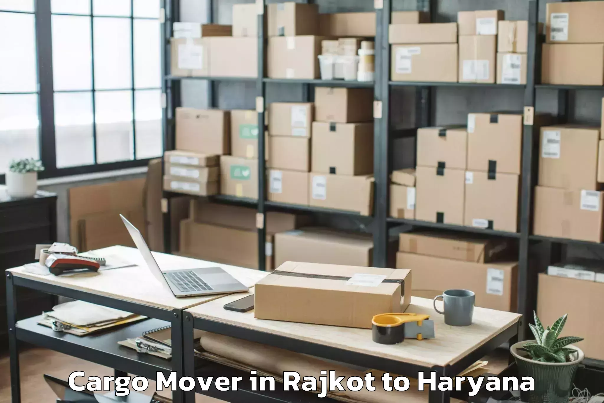 Rajkot to Lingayas University Faridabad Cargo Mover